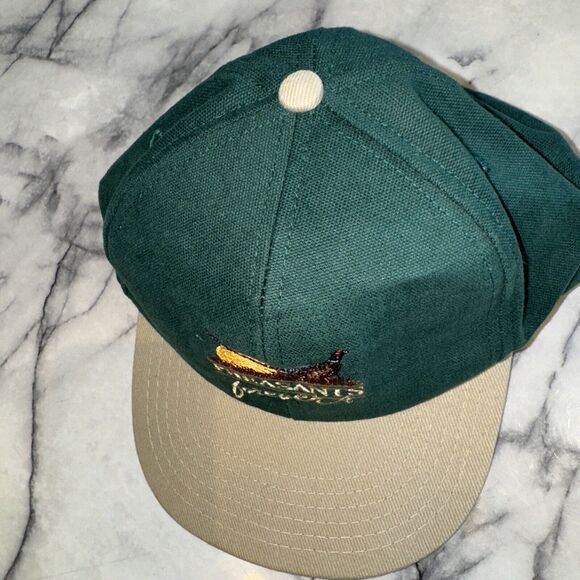 Vintage SnapBack PHEASANTS FOREVER Green Hat Cap Game Hunter Hunting PerfectCond - Picture 8 of 8